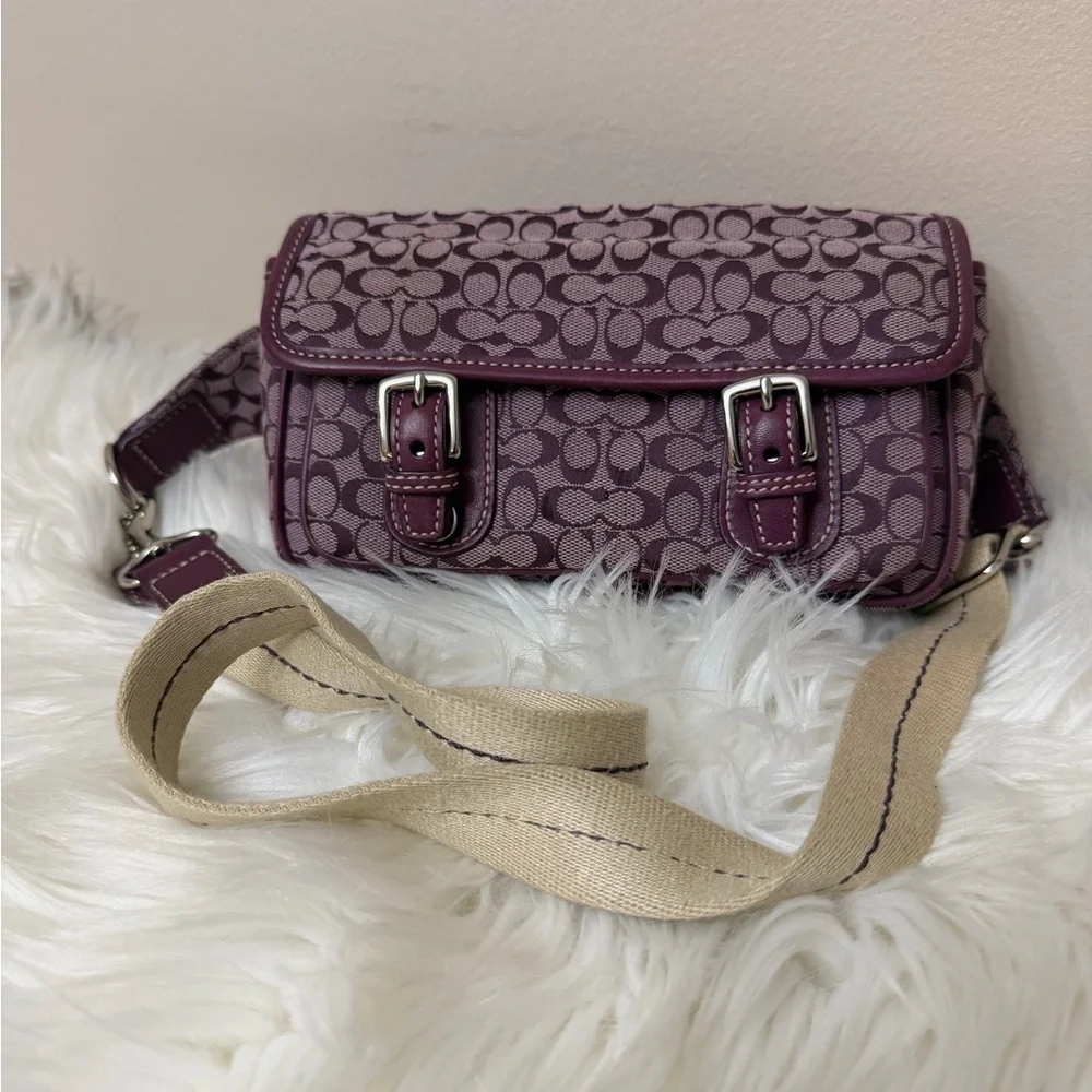 Coach Plum Signature Crossbody Bag